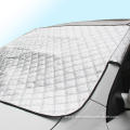 Frost guard reflective aluminum front window cover